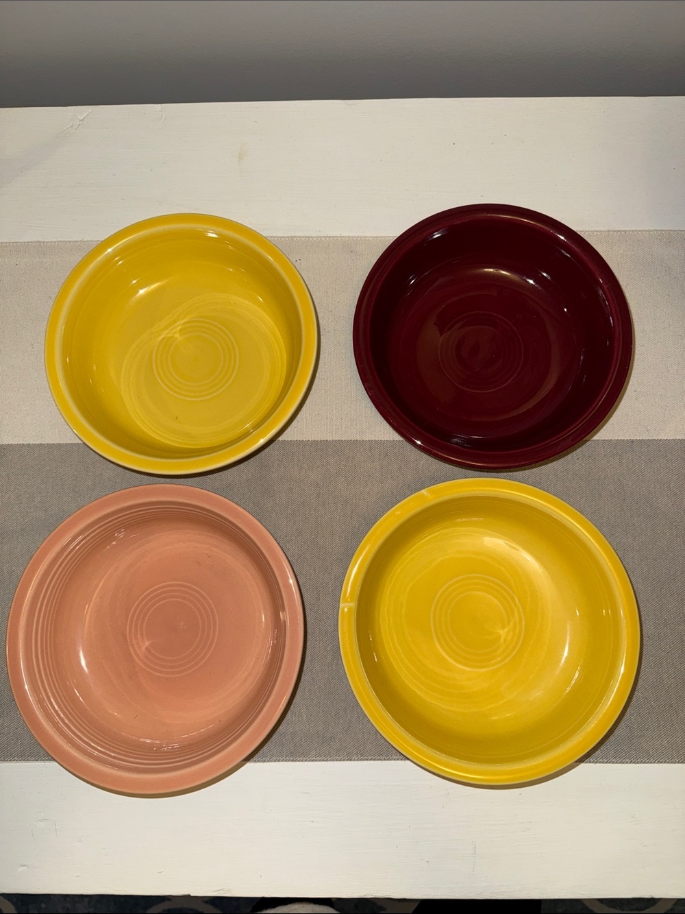 Lot of 4 Vintage HLC Fiesta ware cereal/soup Bowls Set of 4